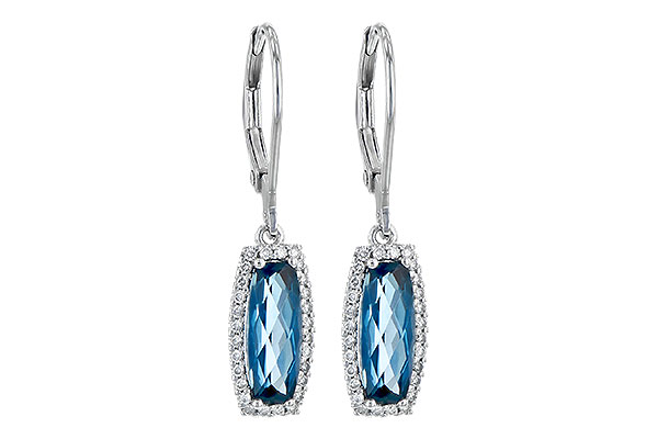 D235-60670: EARR 2.10 LONDON BLUE TOPAZ 2.28 TGW