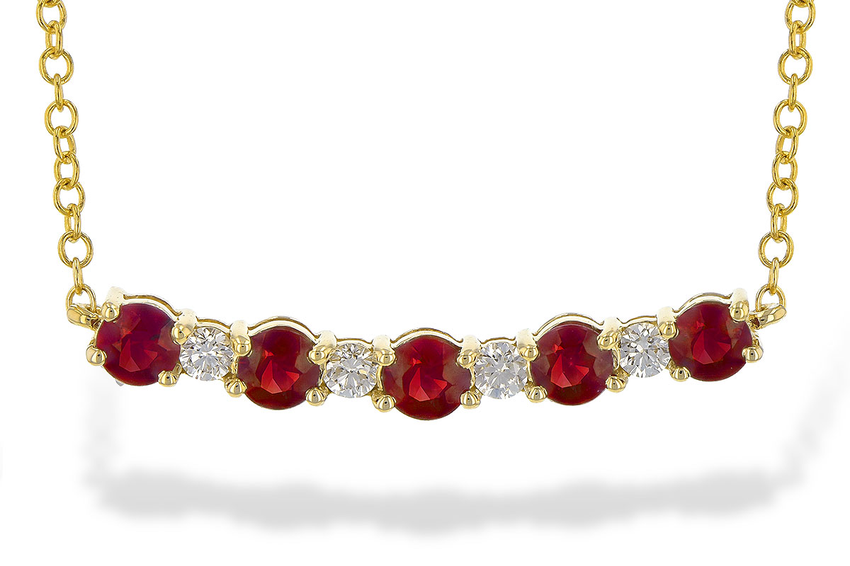 D235-63370: NECK .58 TW RUBY .70 TGW