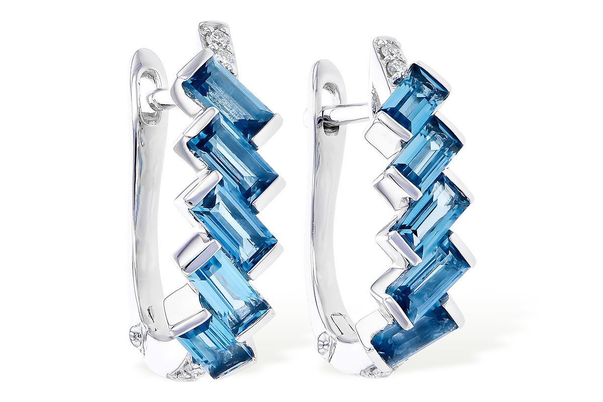 D318-35243: EARR 1.45 LONDON BLUE TOPAZ 1.50 TGW