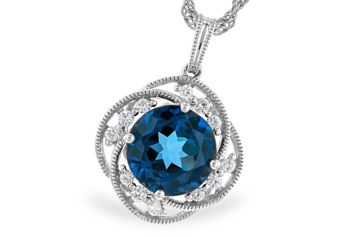 D319-21616: NECK 2.90 LONDON BLUE TOPAZ 3.05 TGW (9MM LBT)