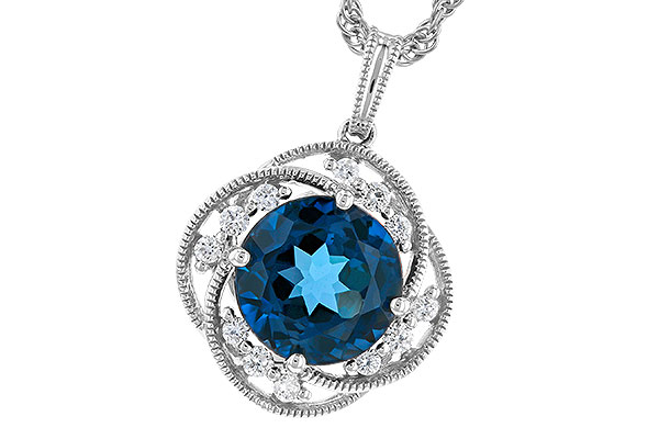 D319-21616: NECK 2.90 LONDON BLUE TOPAZ 3.05 TGW (9MM LBT)