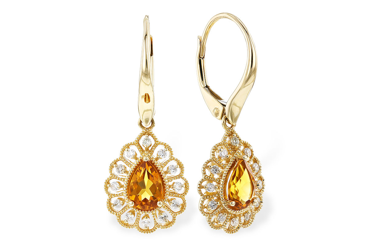 D319-21625: EARR .74 TW CITRINE .90 TGW