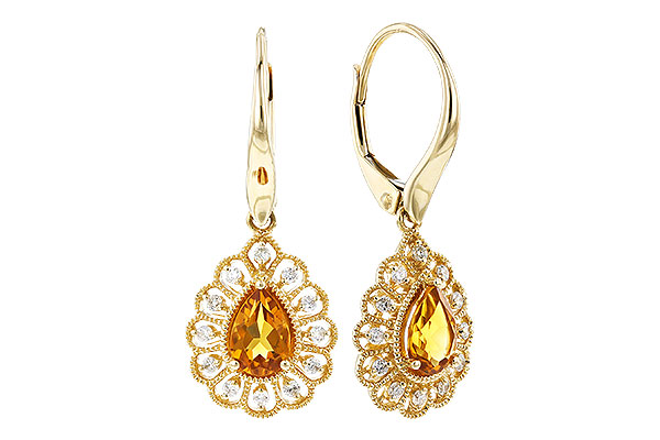 D319-21625: EARR .74 TW CITRINE .90 TGW
