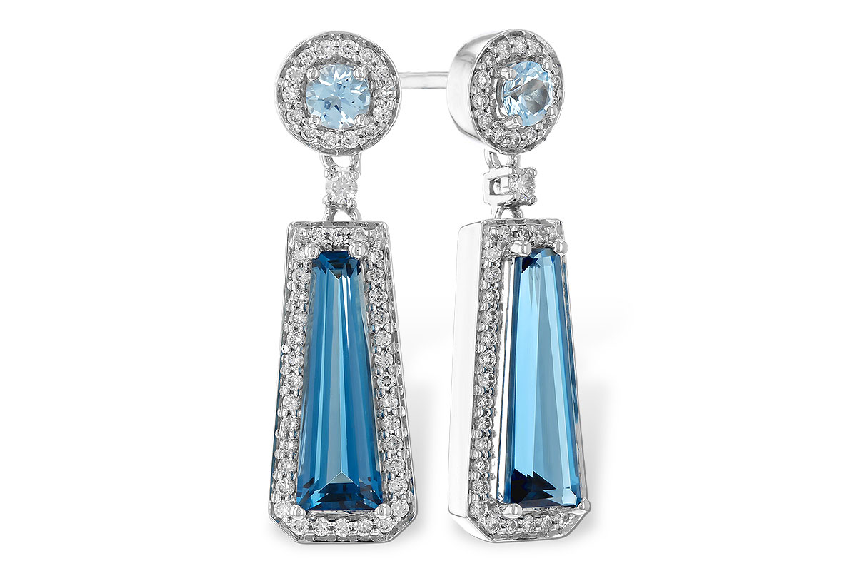 D319-22516: EARR 2.28 TW BLUE TOPAZ 2.54 TGW