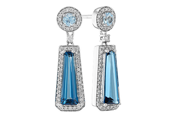 D319-22516: EARR 2.28 TW BLUE TOPAZ 2.54 TGW