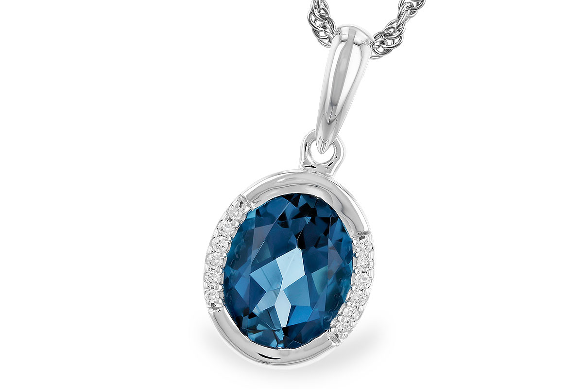 D319-22525: NECK 1.90 TW LONDON BLUE TOPAZ 1.93 TGW (9x7 LBT)