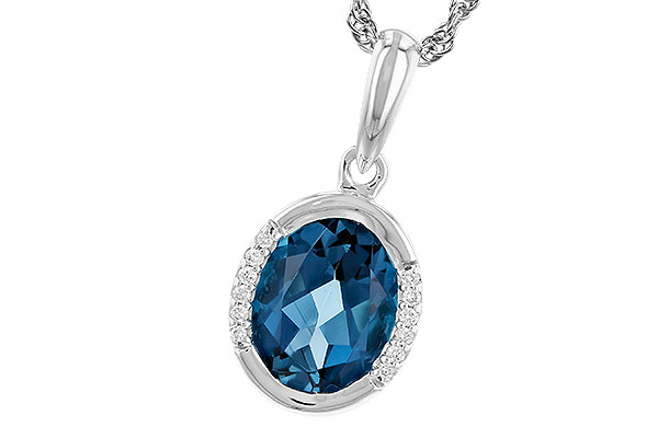 D319-22525: NECK 1.90 TW LONDON BLUE TOPAZ 1.93 TGW (9x7 LBT)