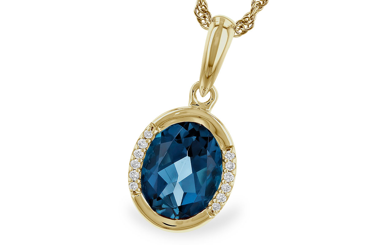 D319-22525: NECK 1.90 TW LONDON BLUE TOPAZ 1.93 TGW (9x7 LBT)