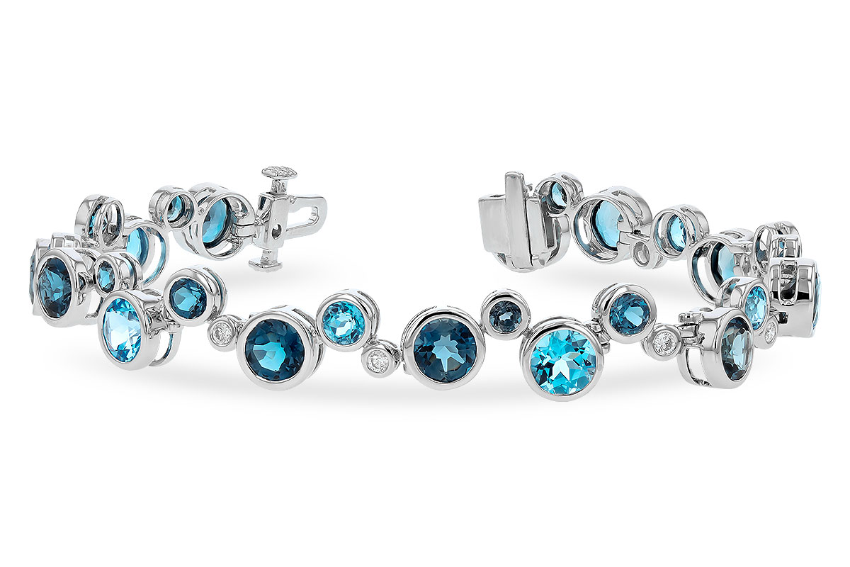 D319-23379: BRACELET 15.65 TW BLUE TOPAZ 15.95 TGW