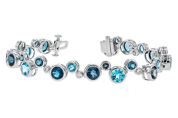 D319-23379: BRACELET 15.65 TW BLUE TOPAZ 15.95 TGW