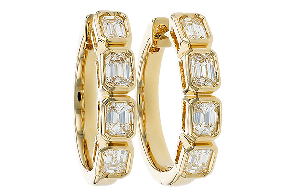 D319-24279: EARRINGS 1.10 TW EMERALD CUTS