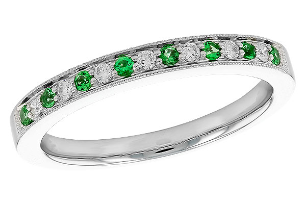D319-27088: LDS WED RG .07 EMERALD .16 TGW