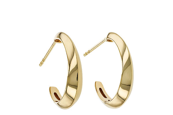 D320-11588: GOLD EARRINGS (19MM)