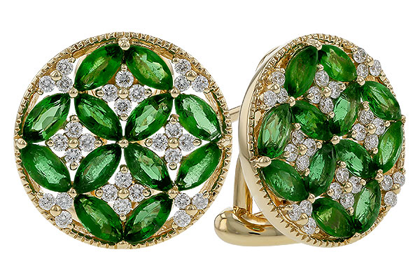 D320-12470: EARRINGS 1.66 TW EMERALD 1.96 TGW
