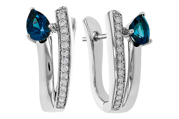 D320-16161: EARR .88 LONDON BLUE TOPAZ 1.08 TGW (6x4MM LBT)