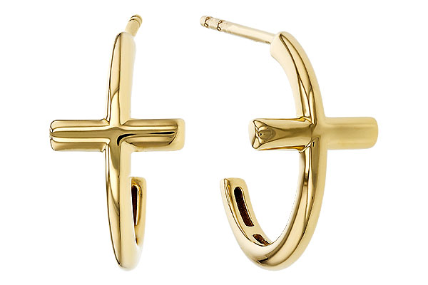 D320-17016: GOLD EARRINGS (14MM)