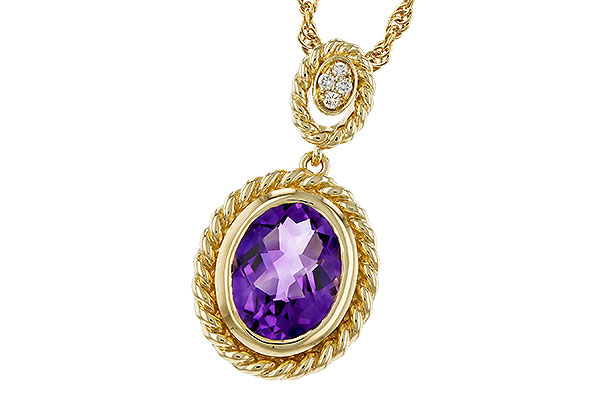 D320-17943: NECKLACE 1.38 AMETHYST 1.40 TGW (9x7MM AMY)