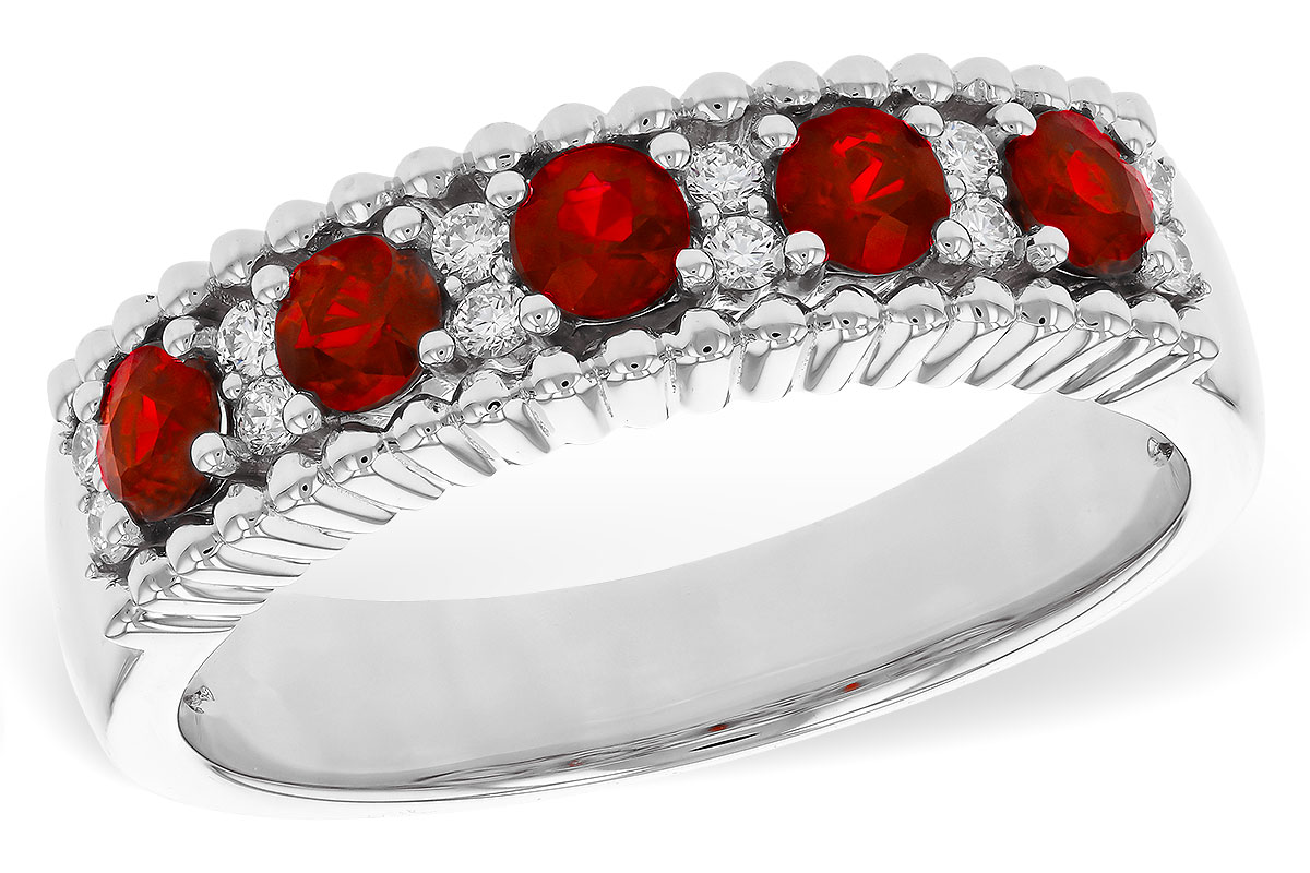 D320-17979: LDS WED RG .60 TW RUBY .72 TGW