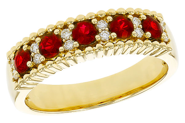 D320-17979: LDS WED RG .60 TW RUBY .72 TGW