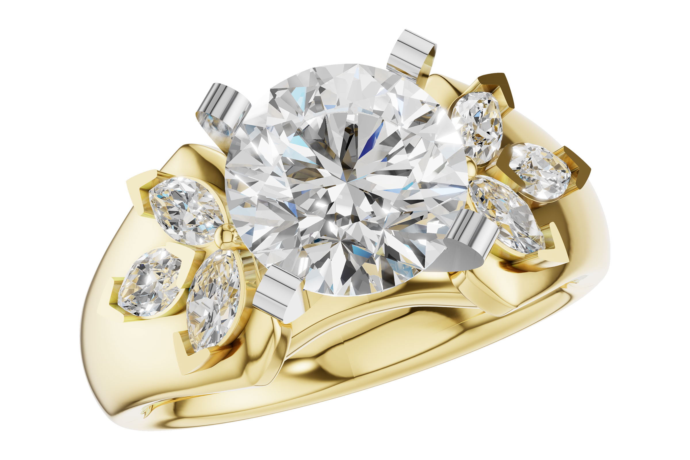 D321-01570: LDS SEMI DIA RG .38 TW MARQUISE DIAS