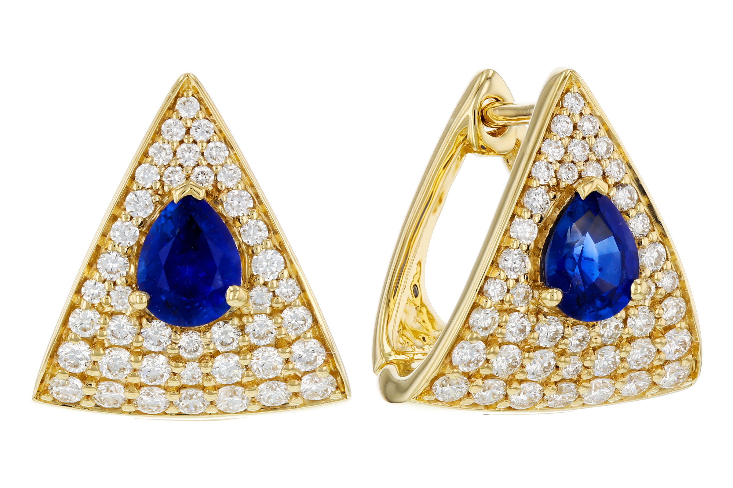 D321-02525: EARRINGS .65 TW SAPPHIRE 1.20 TGW (5x4MM SA)