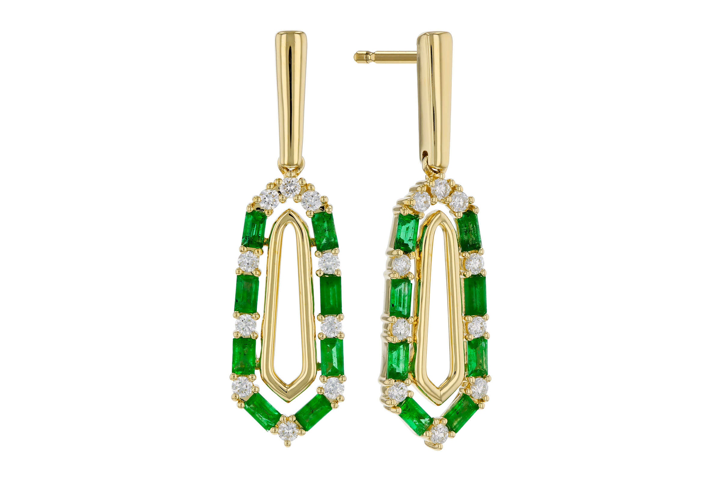 D321-03416: EARR .74 TW EMERALD 1.02 TGW