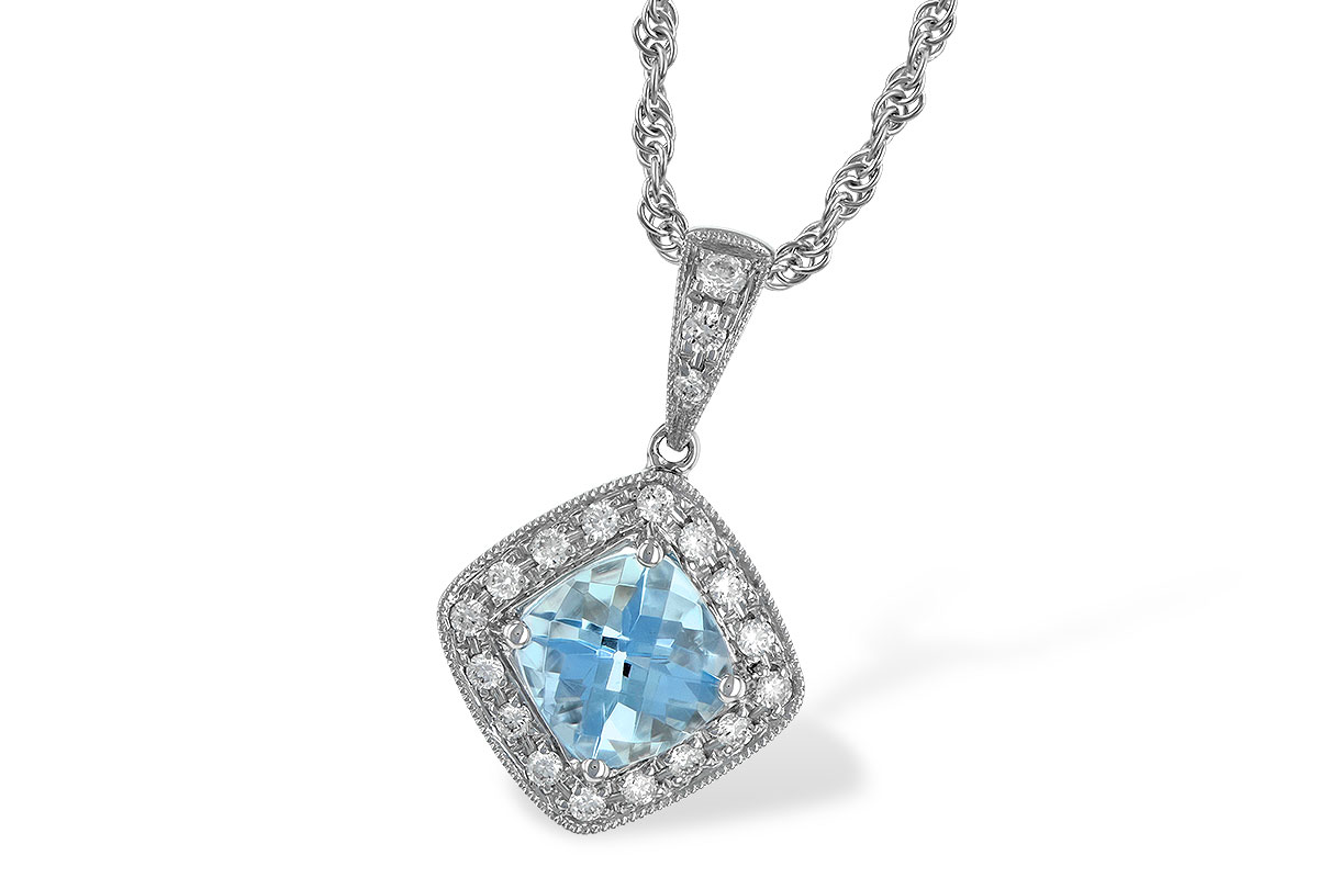 E051-91579: NECKLACE .80 AQUA .93 TGW
