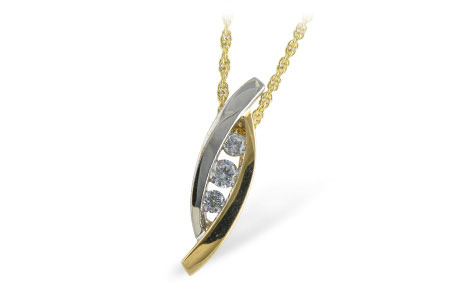 E232-90688: NECKLACE .13 BR .26 TW