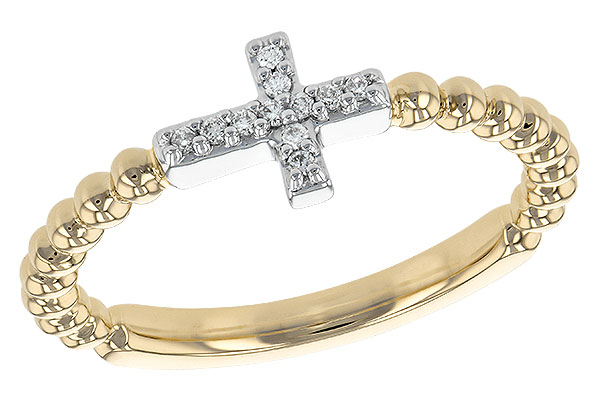 E235-57025: LDS DIA RG .05 TW (C234-70670 YG RING & WG SETTING)