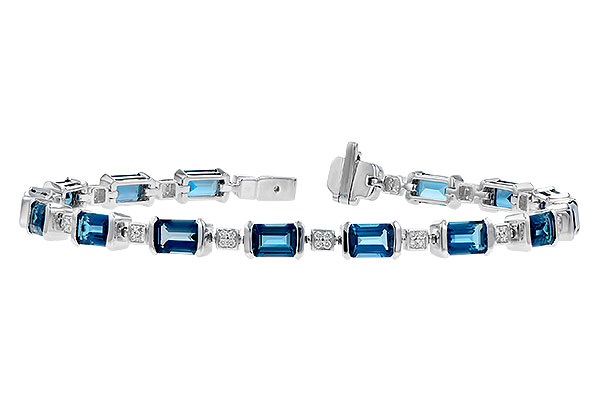 E318-29770: BRACELET 7.90 LONDON BLUE TOPAZ 8.13 TGW