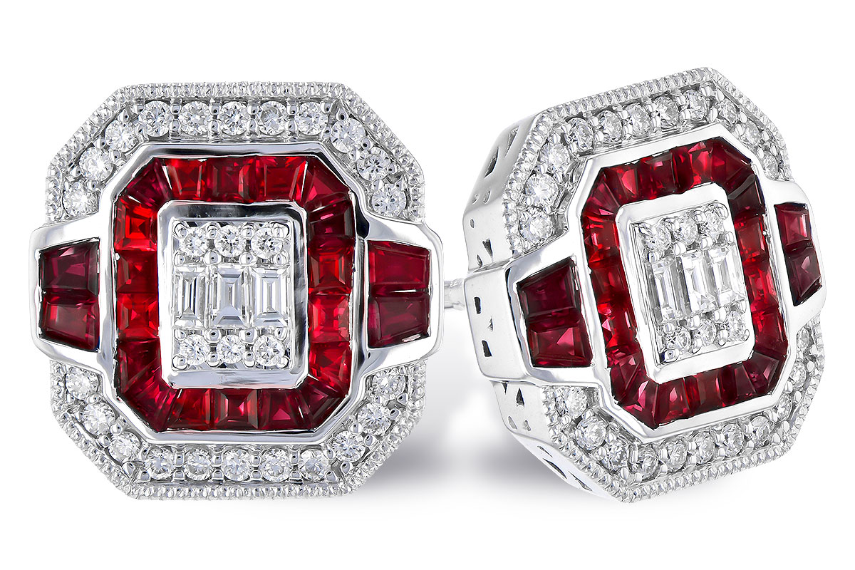 E318-34306: EARR .80 RUBY TW 1.05 TGW