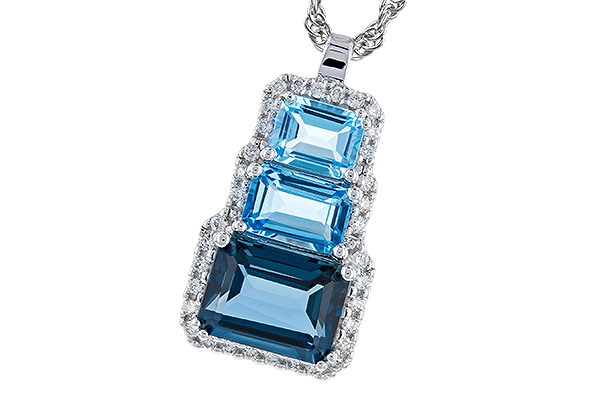 E319-21625: NECK 2.48 TW BLUE TOPAZ 2.64 TGW