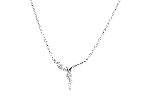 E319-25225: NECKLACE 1.22 TW FANCY CUT DIAMONDS (18")