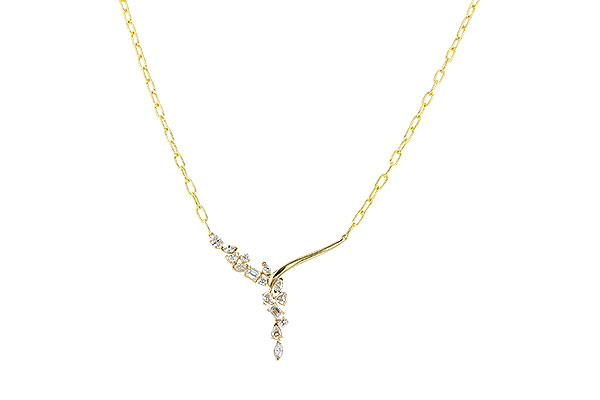 E319-25225: NECKLACE 1.22 TW FANCY CUT DIAMONDS (18")