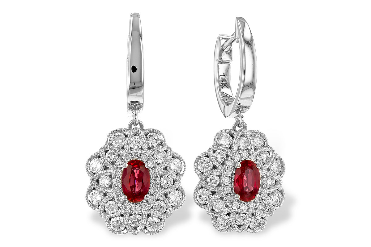 E319-26125: EARR .56 TW RUBY 1.30 TGW (5x3MM RUBY)