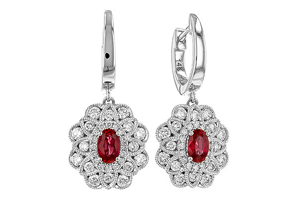 E319-26125: EARR .56 TW RUBY 1.30 TGW (5x3MM RUBY)