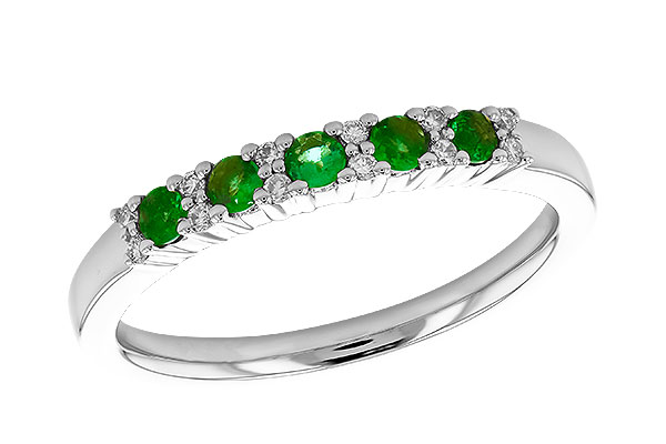E319-26161: LDS WED RG .20 EMERALD .27 TGW