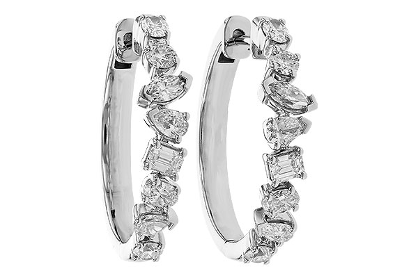 E319-27006: EARRINGS 1.15 TW FANCY CUT DIAS