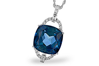 E320-10697: NECK 9.00 LONDON BLUE TOPAZ 9.20 TGW (12MM LBT)