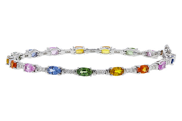 E320-11625: BRACELET 4.76 MULTI-COLOR SAPPH 5.08 TGW (7")
