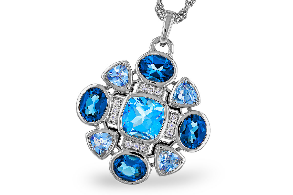E320-12461: NECKLACE 3.19 TW BLUE TOPAZ 3.25 TGW