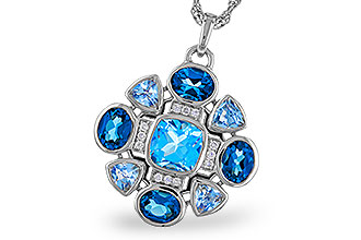 E320-12461: NECKLACE 3.19 TW BLUE TOPAZ 3.25 TGW