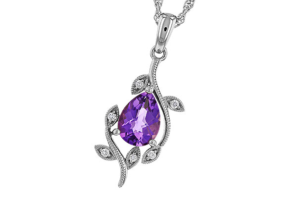 E320-12506: NECKLACE .88 AMETHYST .93 TGW (8x6MM AMY)