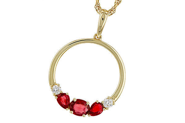 E320-13434: NECKLACE .79 RUBY .89 TGW