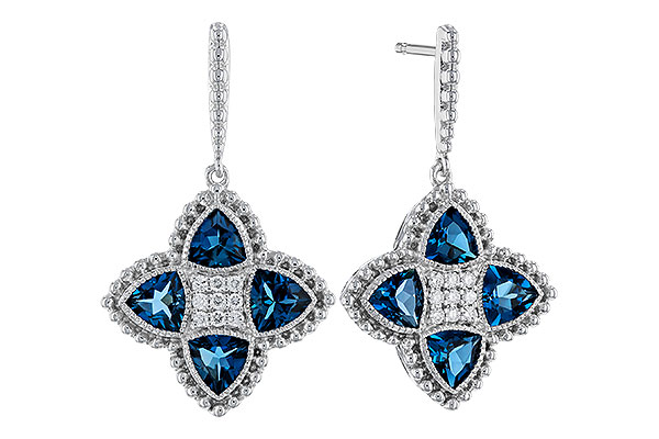 E320-14288: EARRINGS 1.73 LONDON BLUE TOPAZ 1.82 TGW