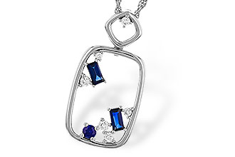 E320-15225: NECKLACE .35 TW SAPPHIRE .46 TGW