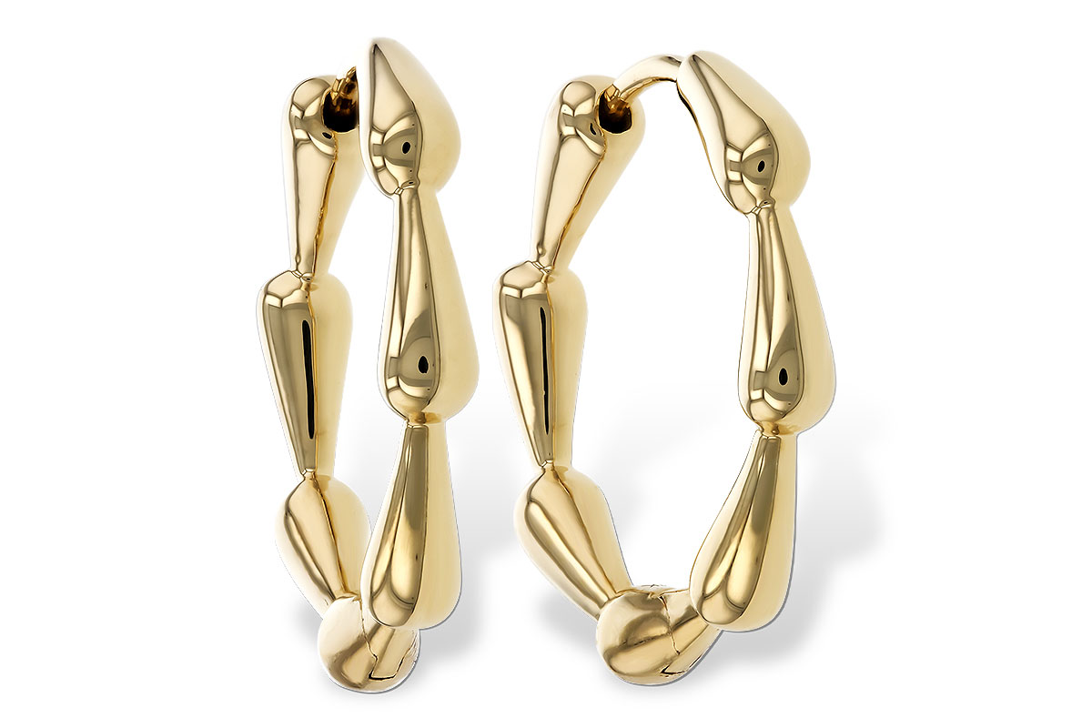 E320-15234: GOLD EARRINGS (21MM)