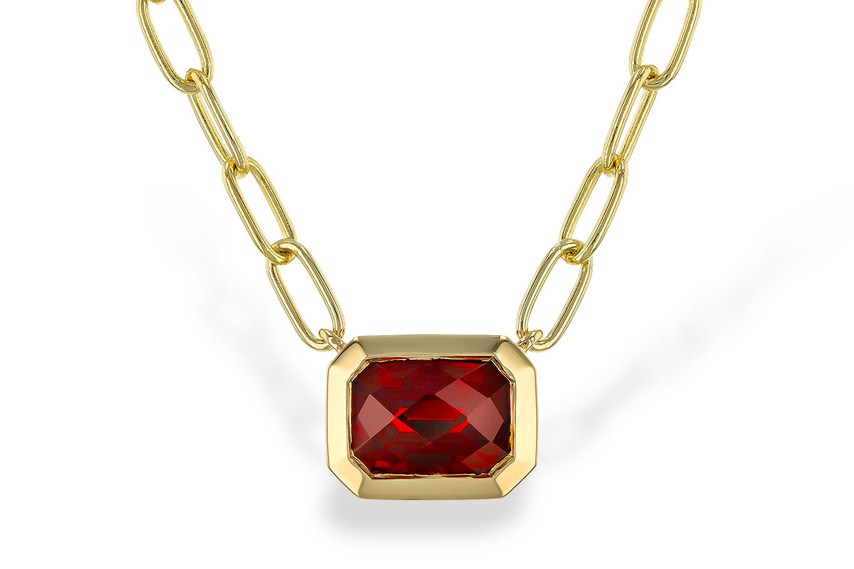 E320-15252: NECKLACE 1.45 GARNET (18")