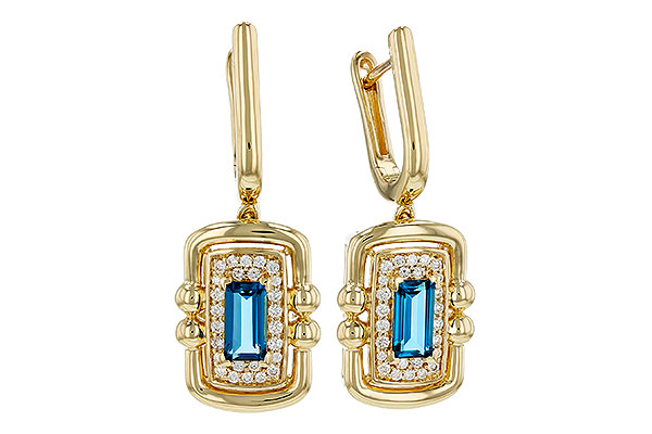 E321-00688: EARR .82 TW LONDON BLUE TOPAZ 1.00 TGW (6x3MM LBT)