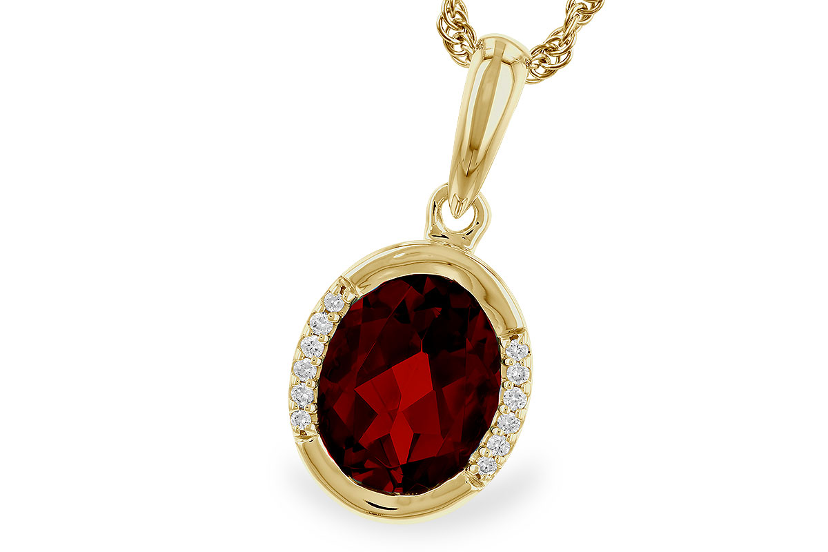 E321-01597: NECKLACE 2.02 TW GARNET 2.05 TGW (9x7 GAR)